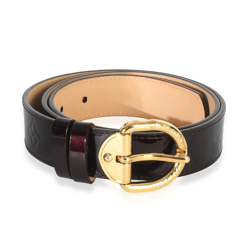 Aubergine Monogram Vernis Ceinture 40mm Belt 80/32