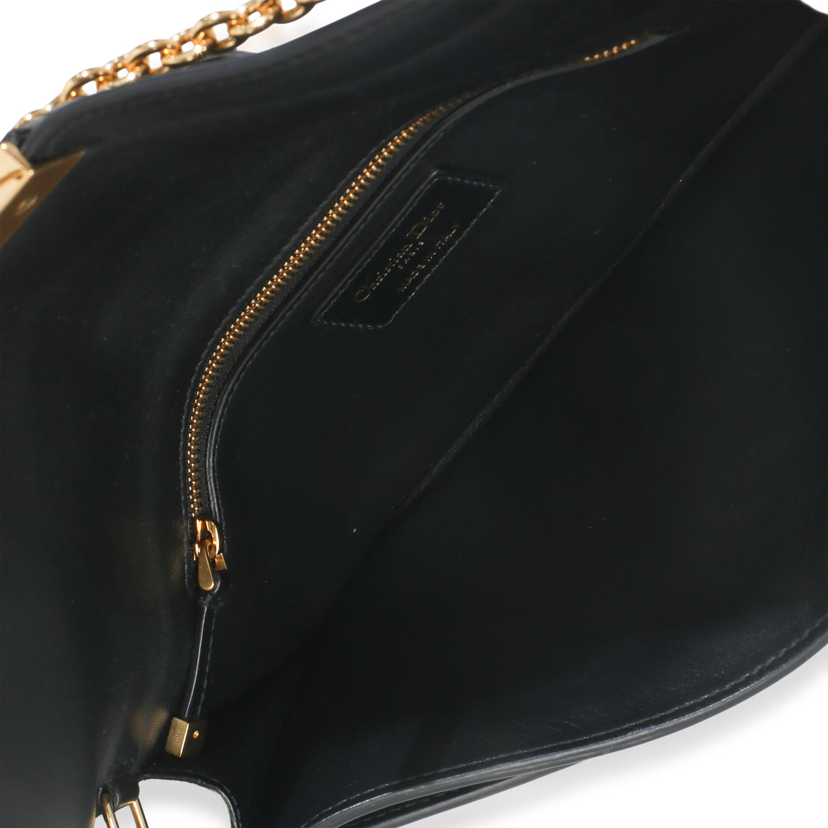 Christian Dior Black Calfskin Montaigne 30 Clutch Handbag ad1