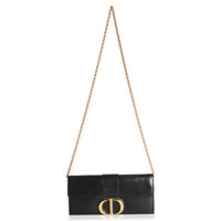 Christian Dior Black Calfskin Montaigne 30 Clutch Handbag av