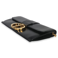 Christian Dior Black Calfskin Montaigne 30 Clutch Handbag box