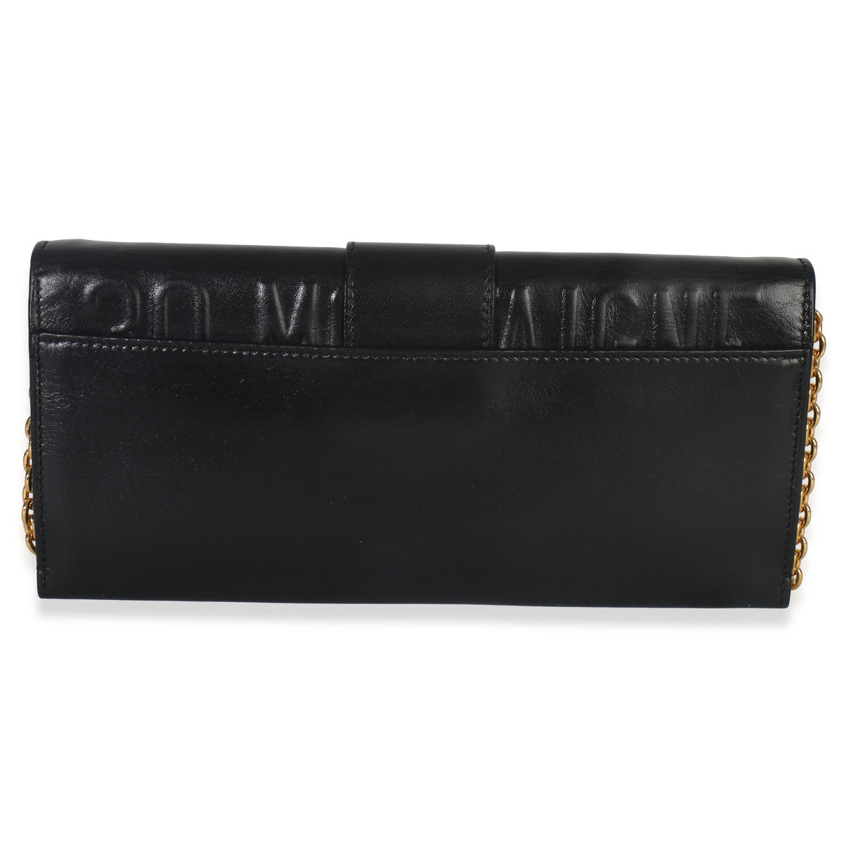 Christian Dior Black Calfskin Montaigne 30 Clutch Handbag bv
