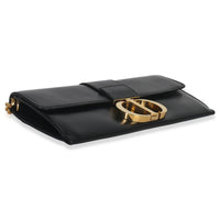 Christian Dior Black Calfskin Montaigne 30 Clutch Handbag clasp