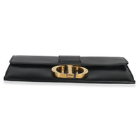 Christian Dior Black Calfskin Montaigne 30 Clutch Handbag stamp