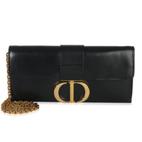 Black Calfskin Montaigne 30 Clutch