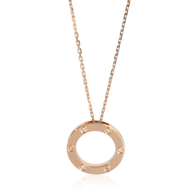 Rose Gold Diamond Love Necklace