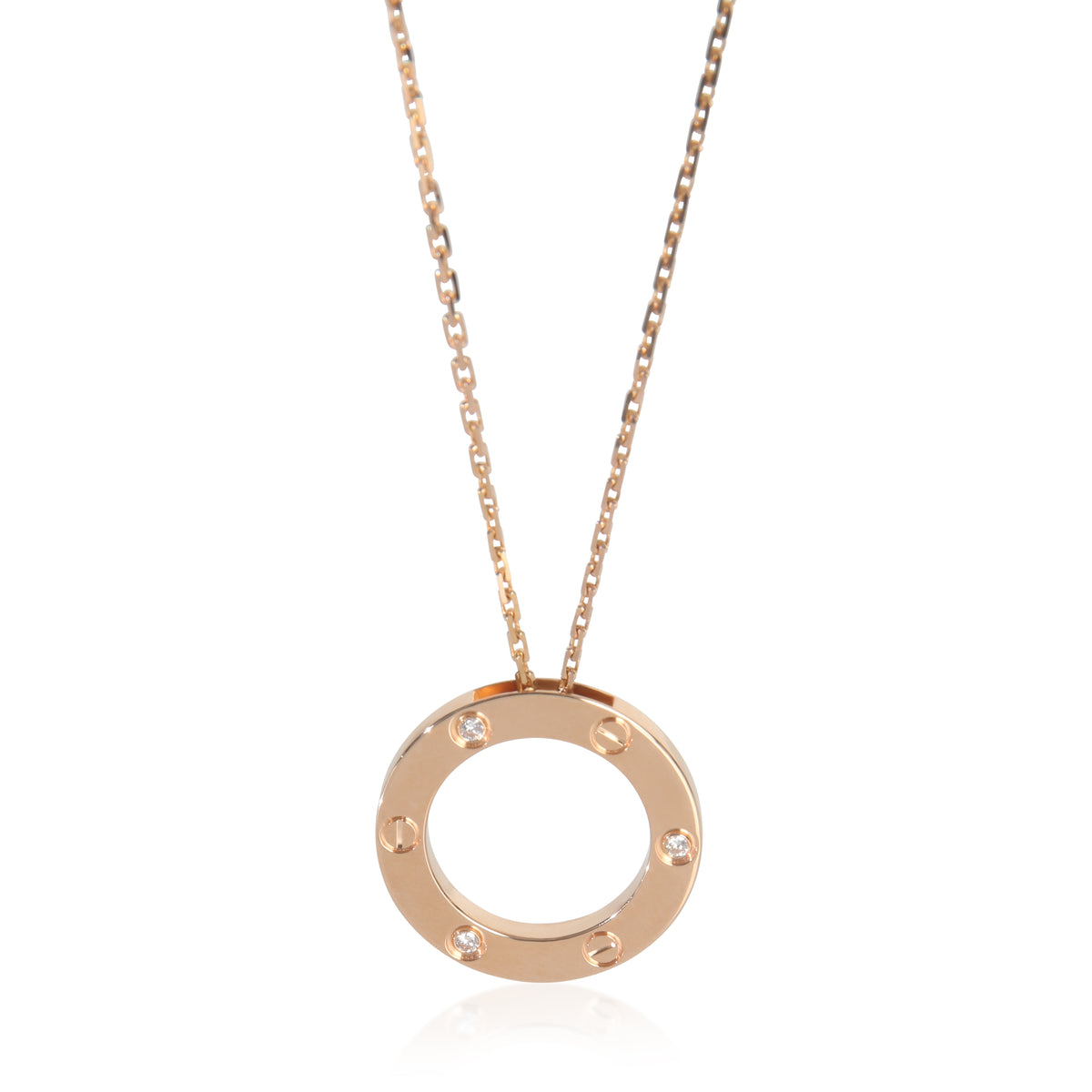 Rose Gold Diamond Love Necklace