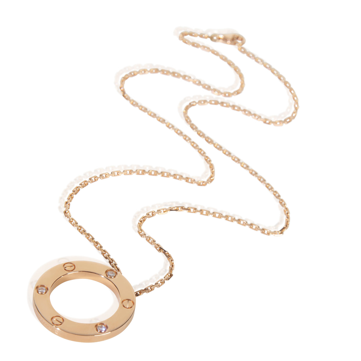 Rose Gold Diamond Love Necklace