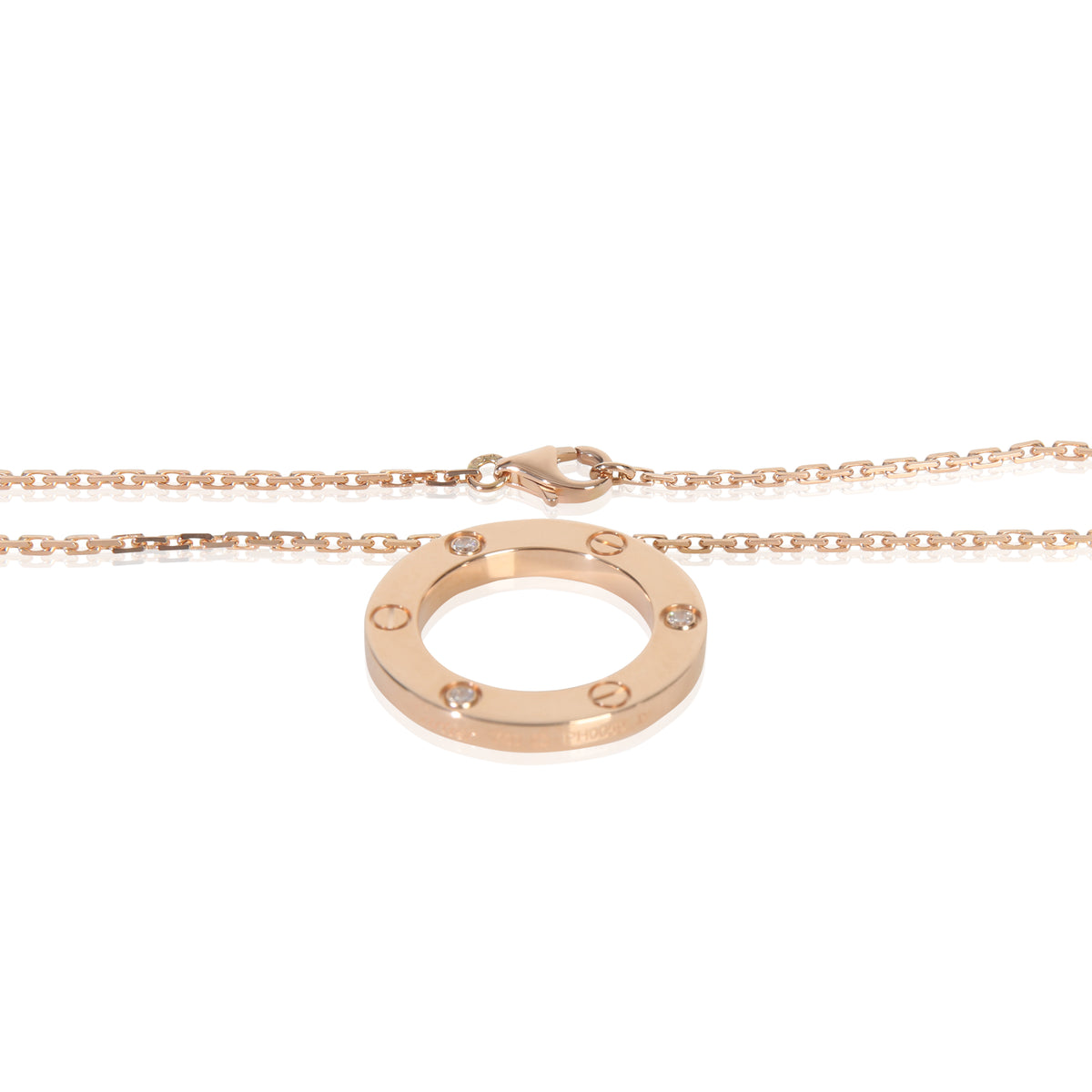 Rose Gold Diamond Love Necklace
