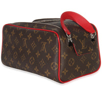 Louis Vuitton Sari Red Monogram Canvas Dopp Kit Toiletry Pouch Handbag id