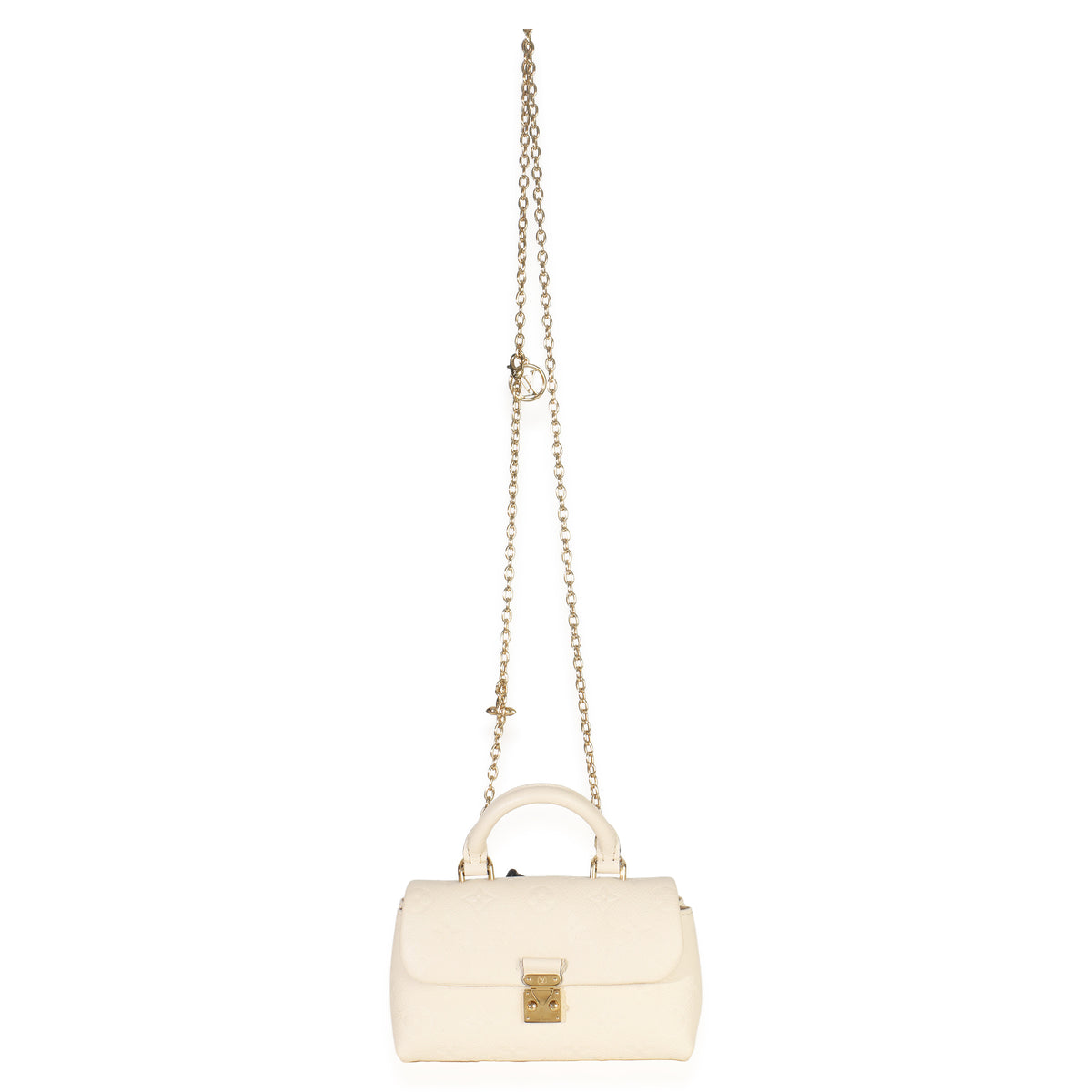 Louis Vuitton Cream Monogram Empreinte Nano Madeleine Handbag av