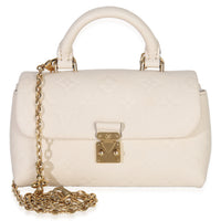 Louis Vuitton Cream Monogram Empreinte Nano Madeleine Handbag fv