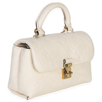 Louis Vuitton Cream Monogram Empreinte Nano Madeleine Handbag pv