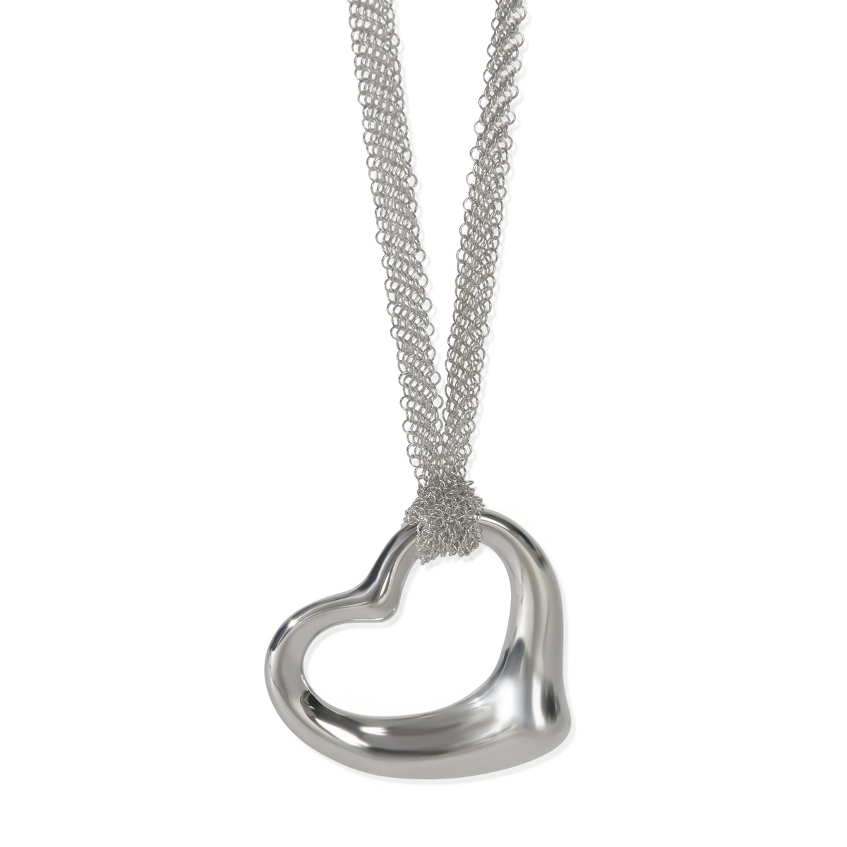 Tiffany & Co. Sterling Silver  Open Heart Pendant fv