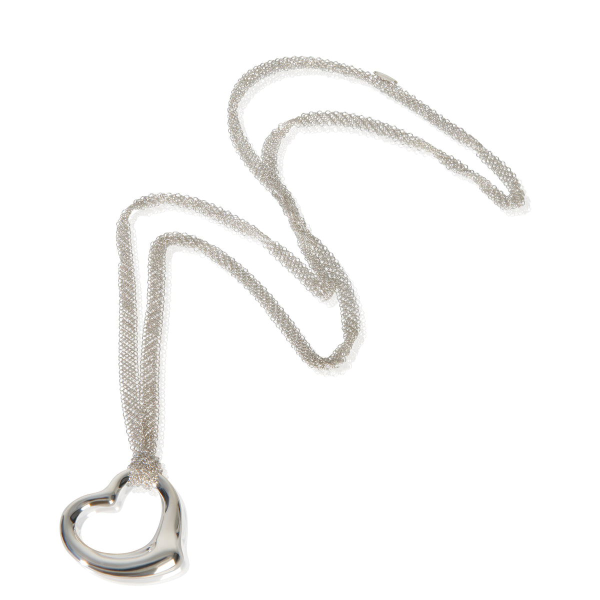Tiffany & Co. Sterling Silver  Open Heart Pendant pv
