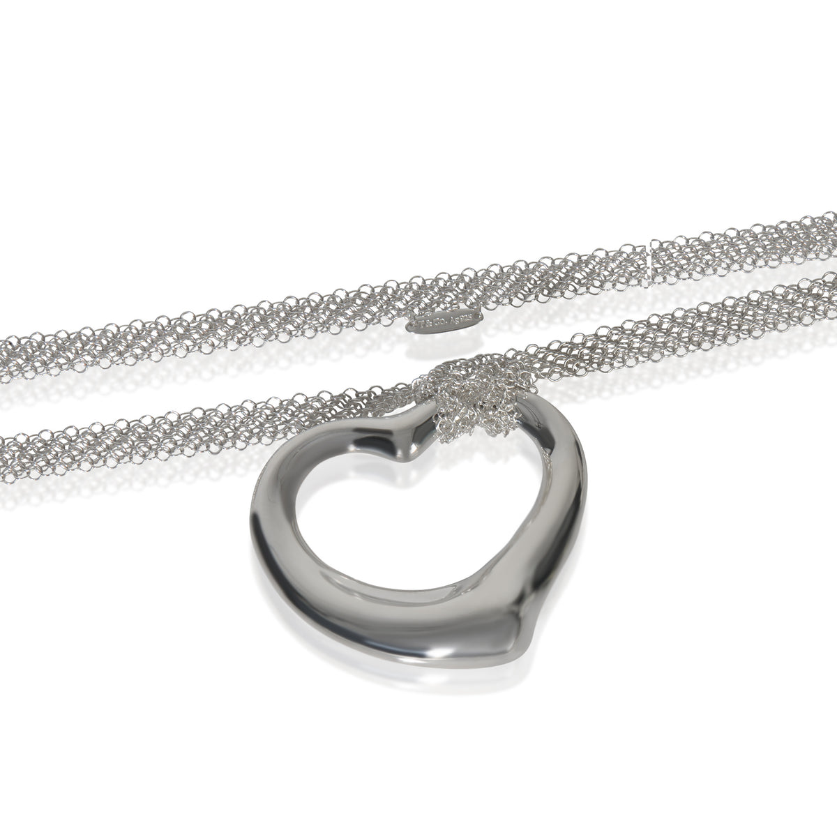 Tiffany & Co. Sterling Silver  Open Heart Pendant sv