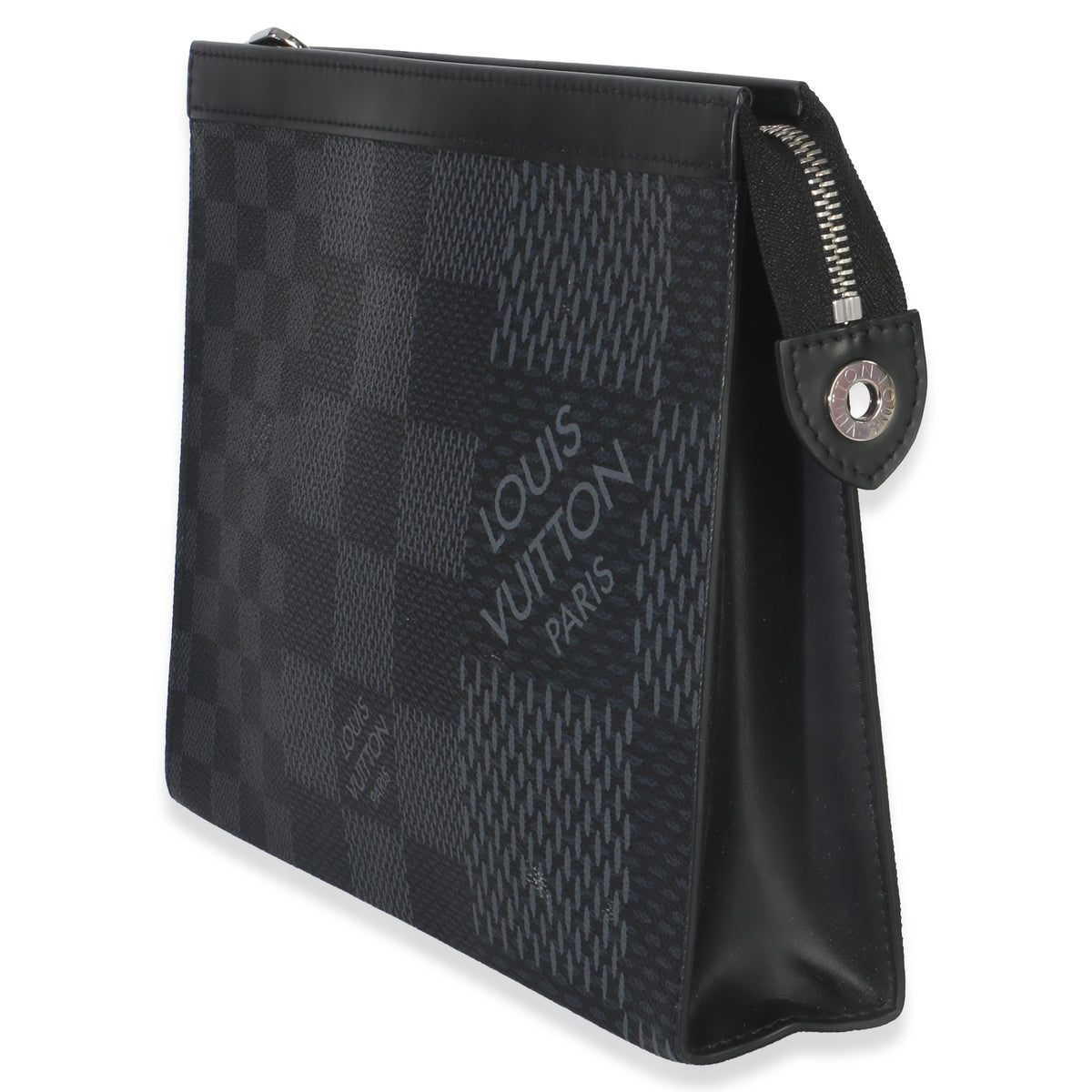 Louis Vuitton　ポネ3Ｄモノグラム　美品です Louis Vuitton Damier Graphite 3D Canvas Pochette Voyage MM