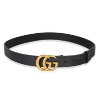 Black Calfskin GG Marmont Thin Belt 100/40