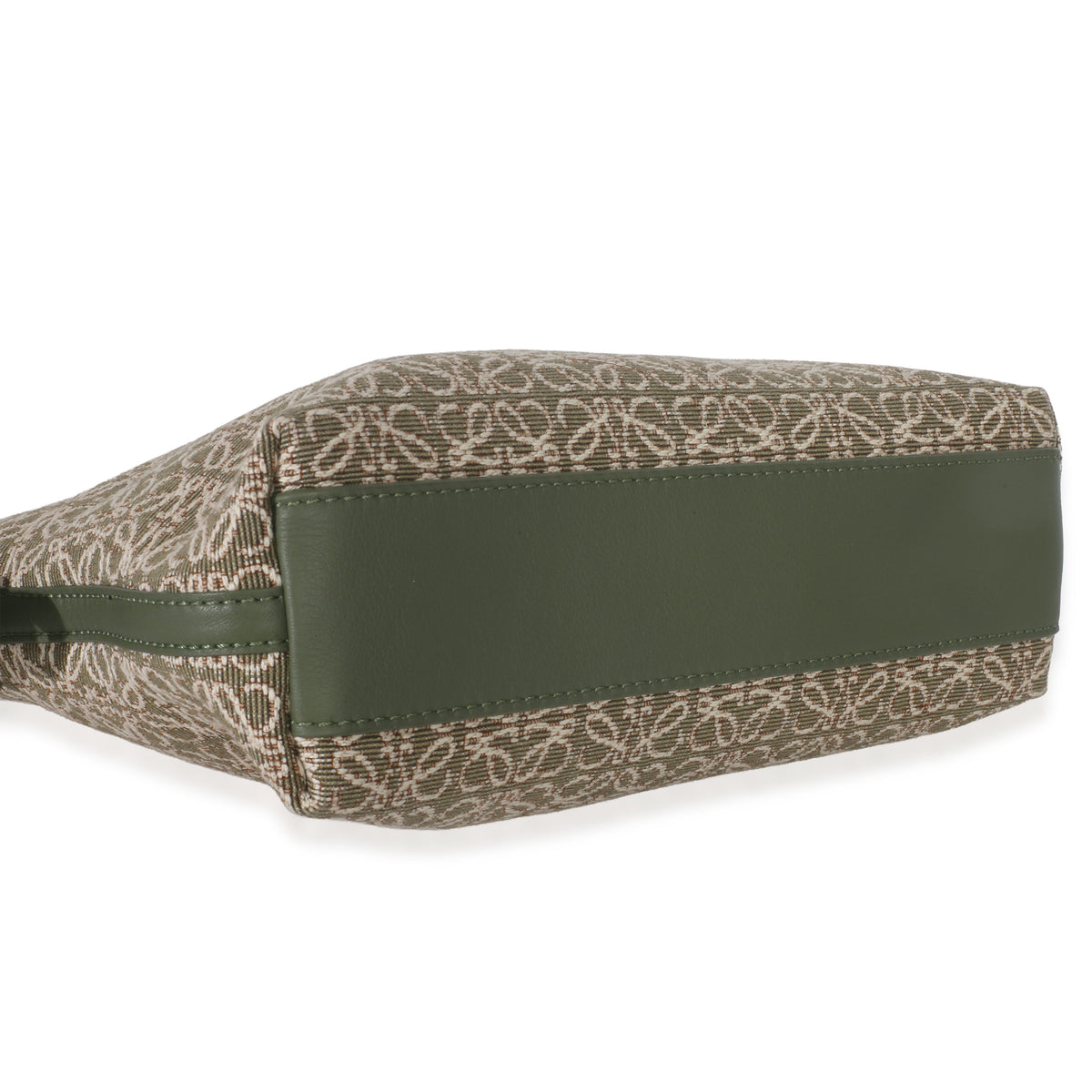 Loewe Vintage Khaki Jacquard Anagram Calfskin Mini Flamenco Knot Clutch Handbag box