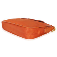 Prada Orange Tessuto Nylon Saffiano Small Flap Crossbody Bag Handbag clasp