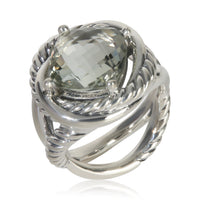 David Yurman Sterling Silver Prasiolite Infinity Ring bv