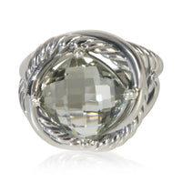 David Yurman Sterling Silver Prasiolite Infinity Ring fv