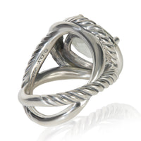 David Yurman Sterling Silver Prasiolite Infinity Ring pv