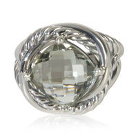 Sterling Silver Prasiolite Infinity Ring