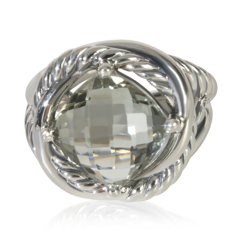 Sterling Silver Prasiolite Infinity Ring