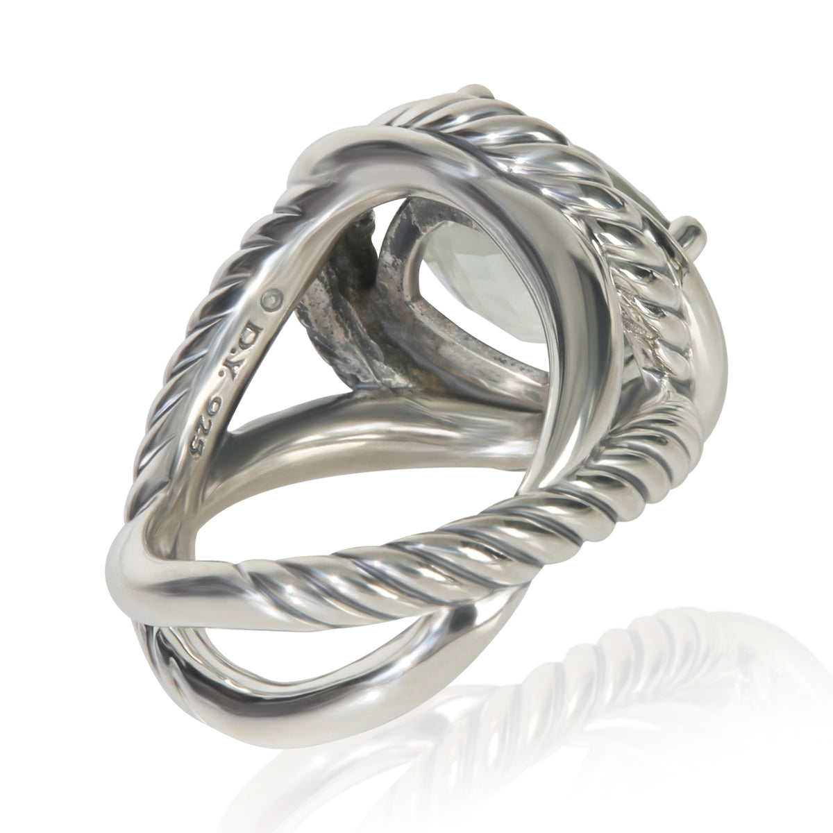 Sterling Silver Prasiolite Infinity Ring