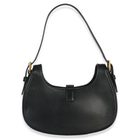 Saint Laurent Black Smooth Calfskin Le Fermoir Hobo Handbag bv