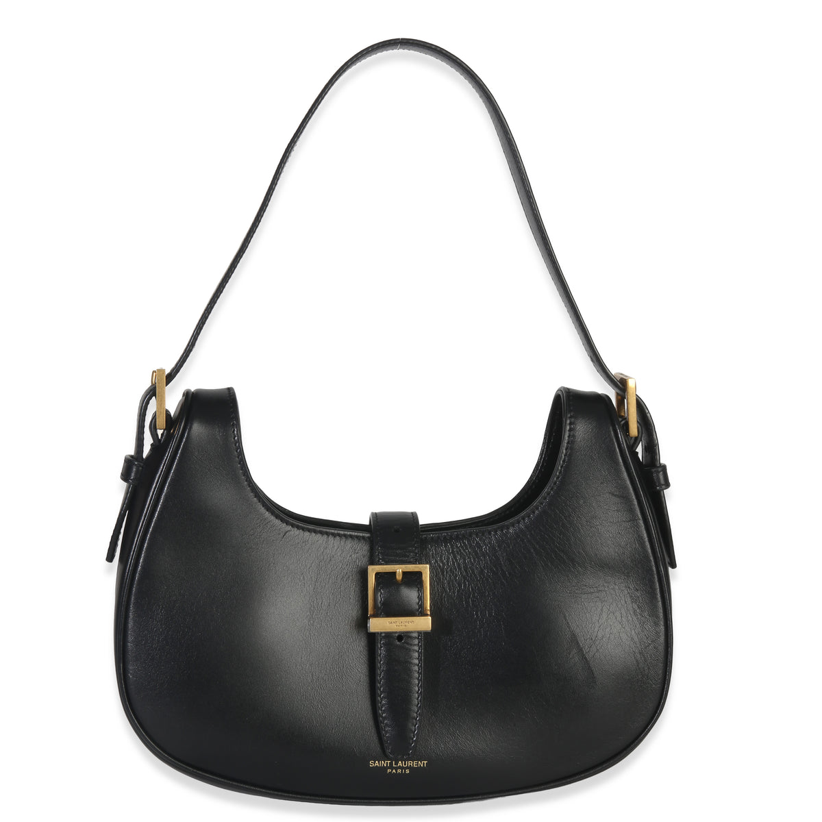 Black Smooth Calfskin Le Fermoir Hobo