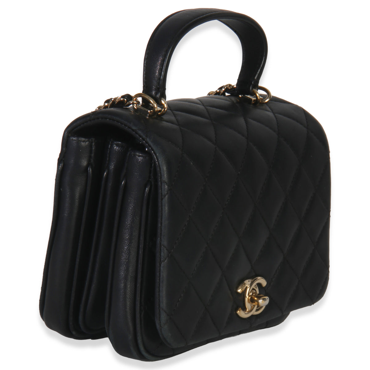 Chanel Black Quilted Lambskin Mini Citizen Chic Flap Bag Handbag pv