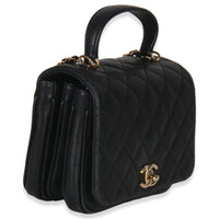 Chanel Black Quilted Lambskin Mini Citizen Chic Flap Bag Handbag pv