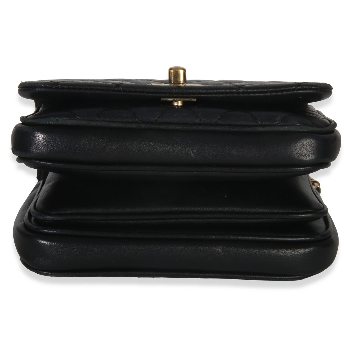 Chanel Black Quilted Lambskin Mini Citizen Chic Flap Bag Handbag stamp