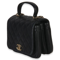 Chanel Black Quilted Lambskin Mini Citizen Chic Flap Bag Handbag sv