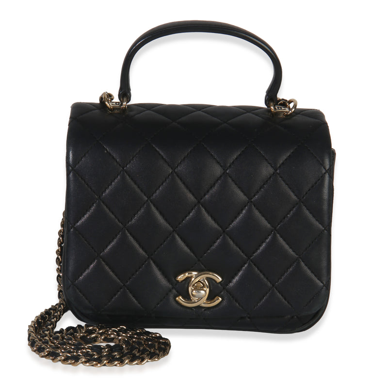 Black Quilted Lambskin Mini Citizen Chic Flap Bag