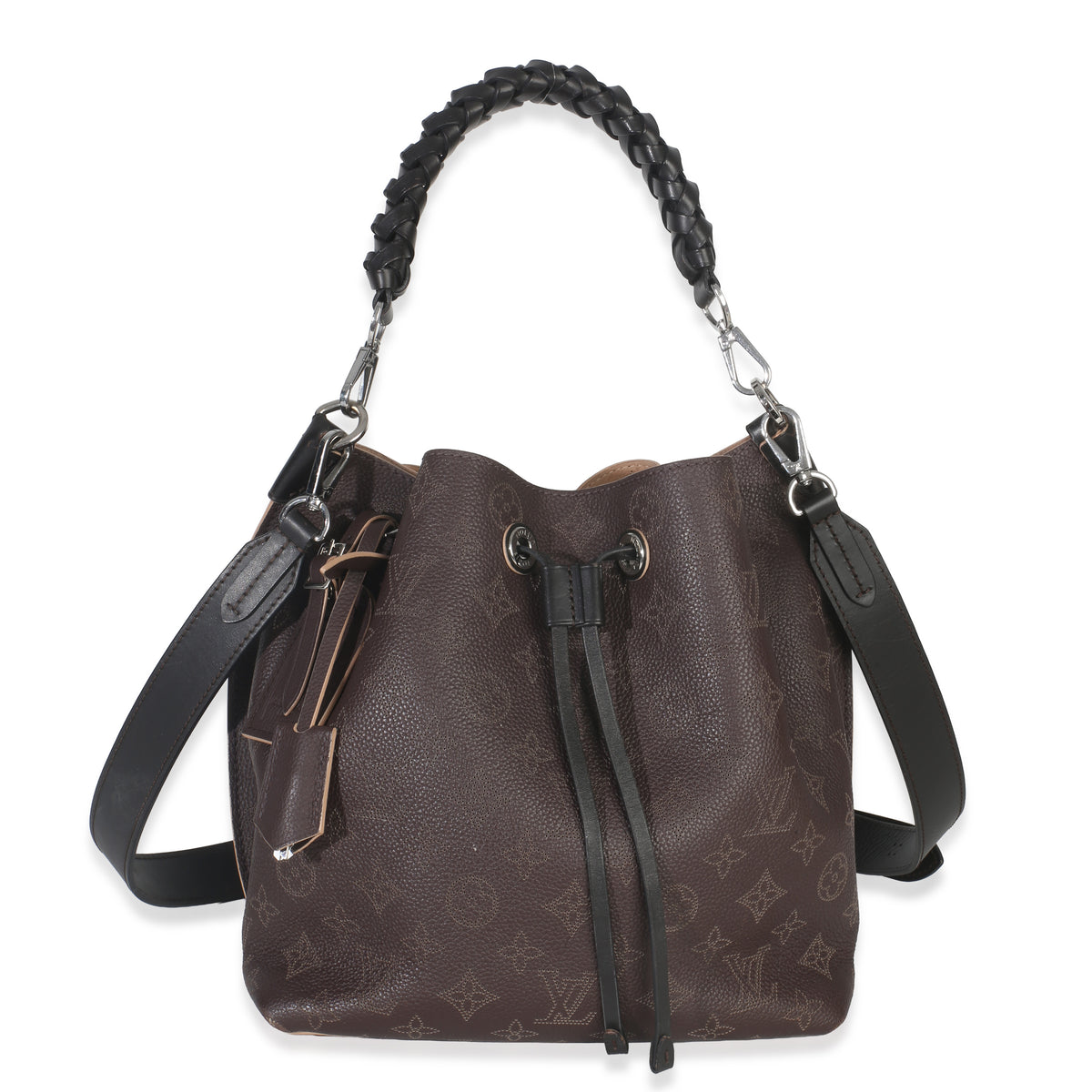 Louis Vuitton Chocolate Monogram Mahina Muria Handbag fv