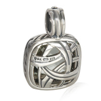 Sterling Silver Prasiolite and Diamond Albion Pendant