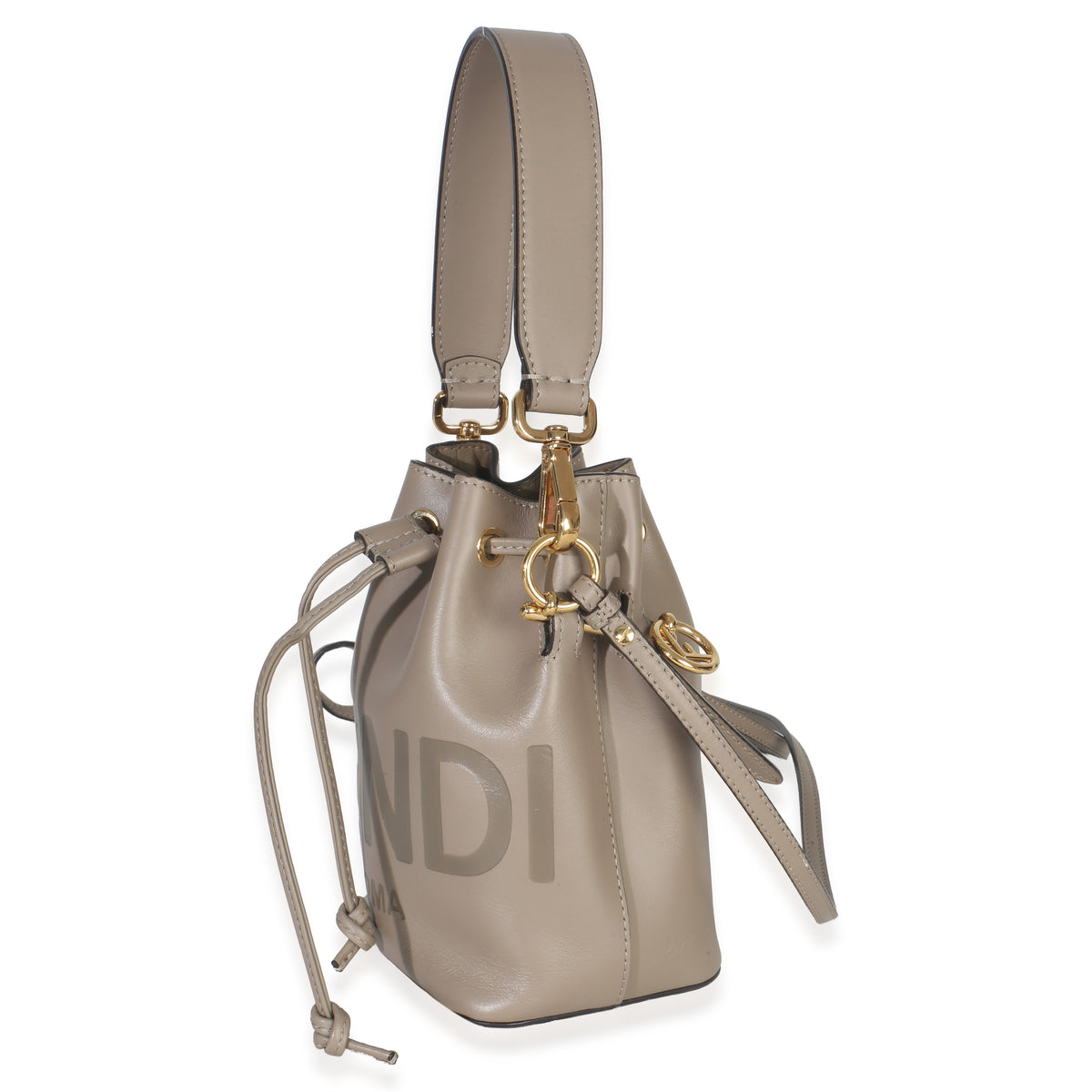Fendi Tortora Vitello Cruise F is  Mini Mon Tresor Bucket Bag Handbag sv