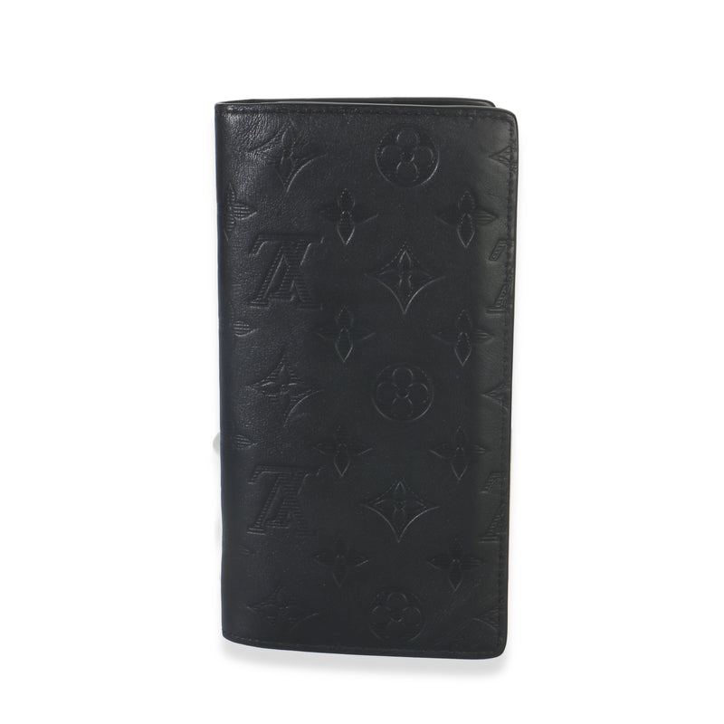 Black Monogram Shadow Calfskin Brazza Wallet