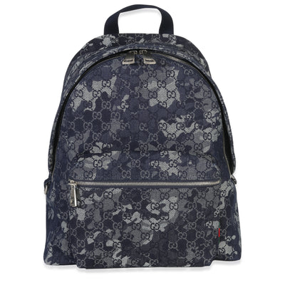 Navy Jacquard Denim GG Monogram Backpack