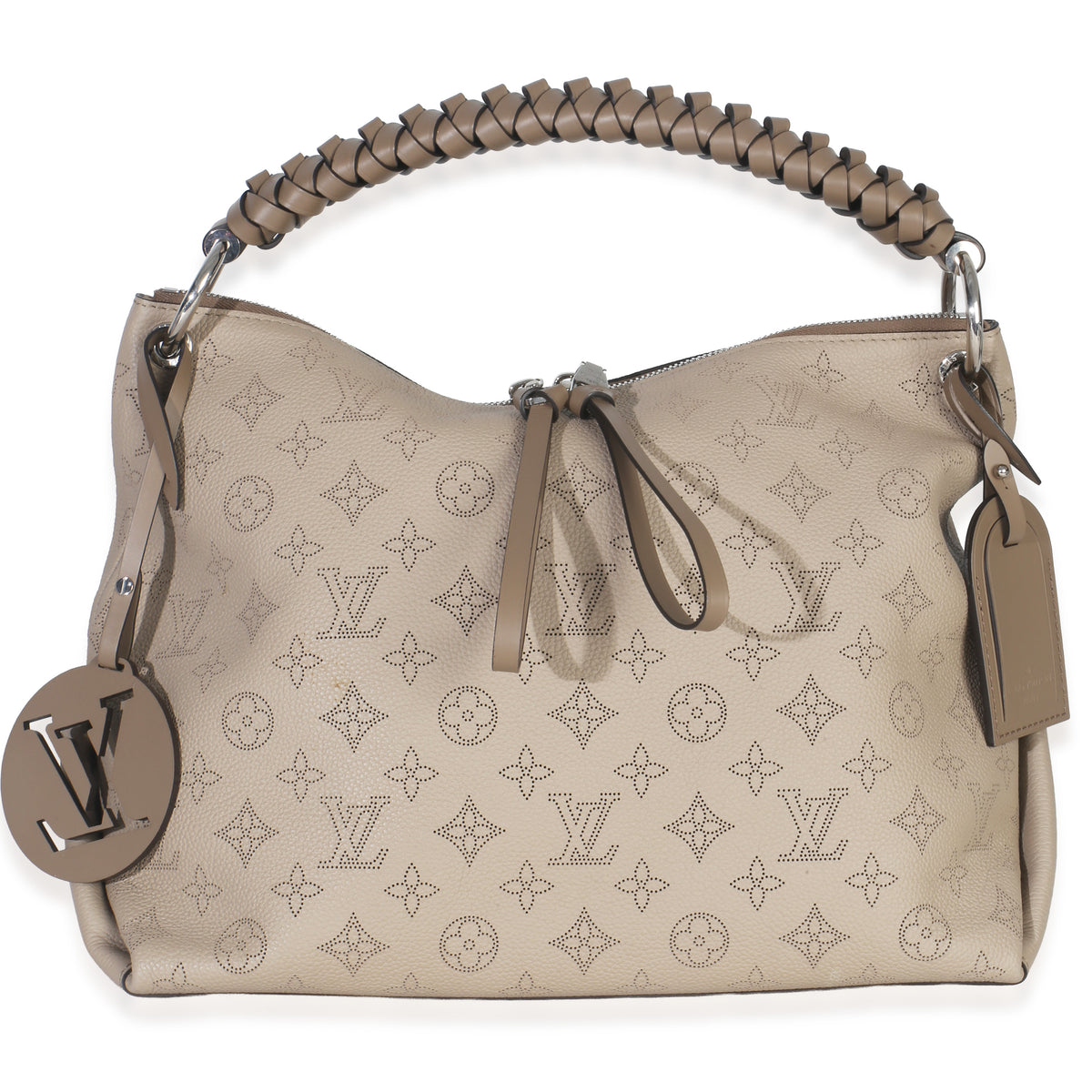 Louis Vuitton Galet Monogram Mahina Beaubourg Hobo MM Handbag fv