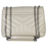 Saint Laurent Beige Quilted Calfskin Small Loulou Bag Handbag bv
