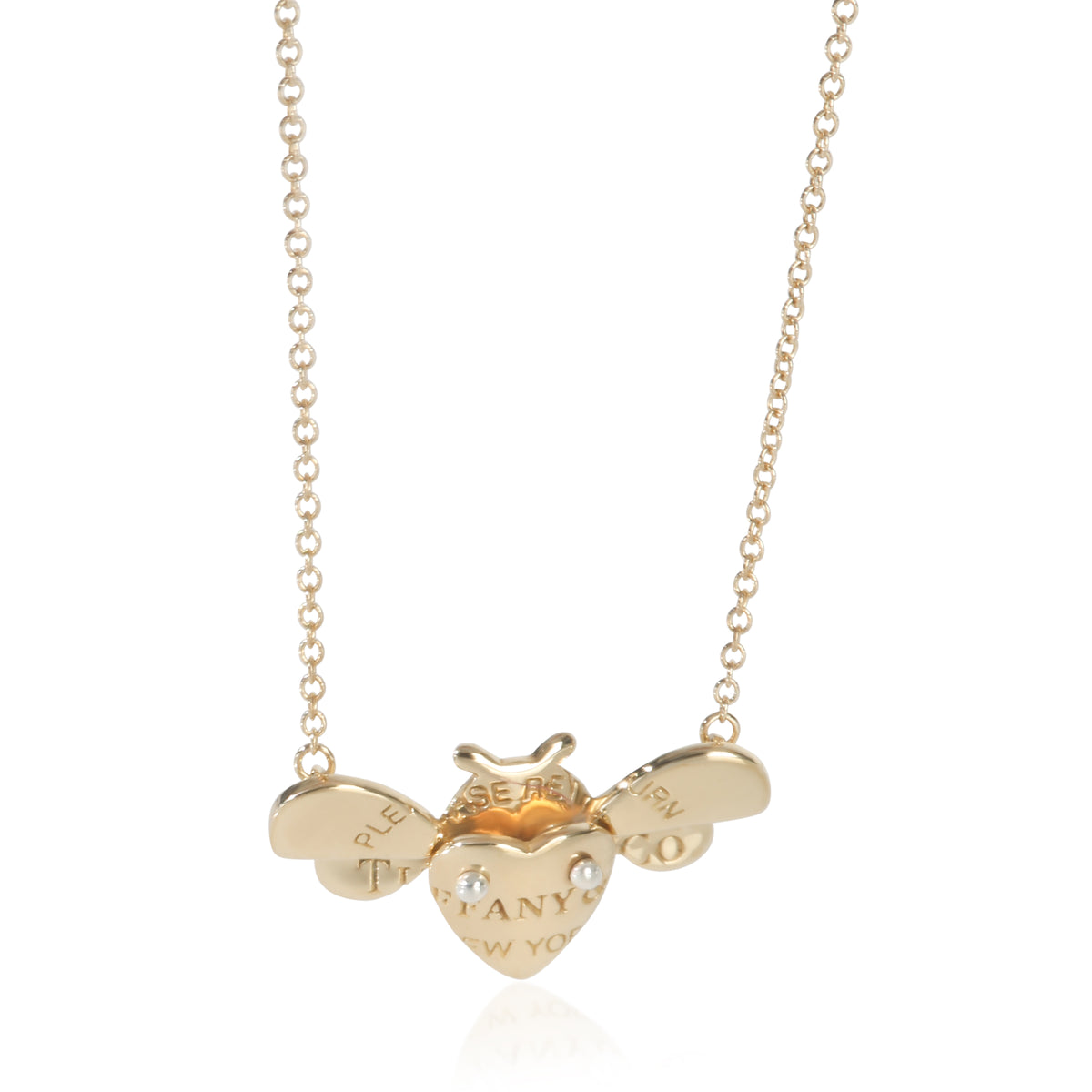 Yellow Gold & Sterling Silver  Return To Tiffany Love Bug Necklace