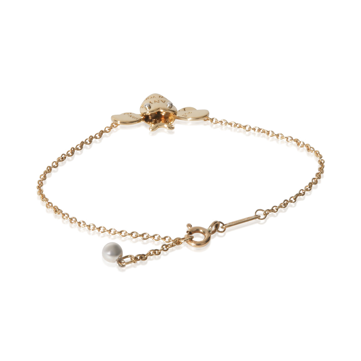 Tiffany & Co. Yellow Gold & Sterling Silver  Return To Tiffany Love Bug Bracelet pv