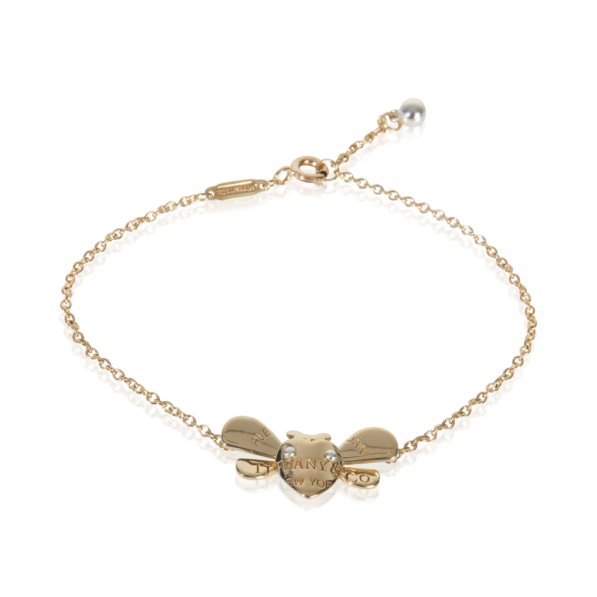 Tiffany & Co. Yellow Gold & Sterling Silver  Return To Tiffany Love Bug Bracelet fv