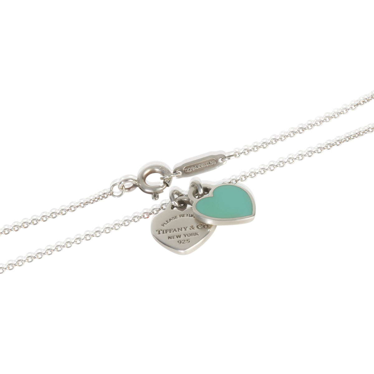 Sterling Silver  Mini Return To Tiffany Double Heart Pendant