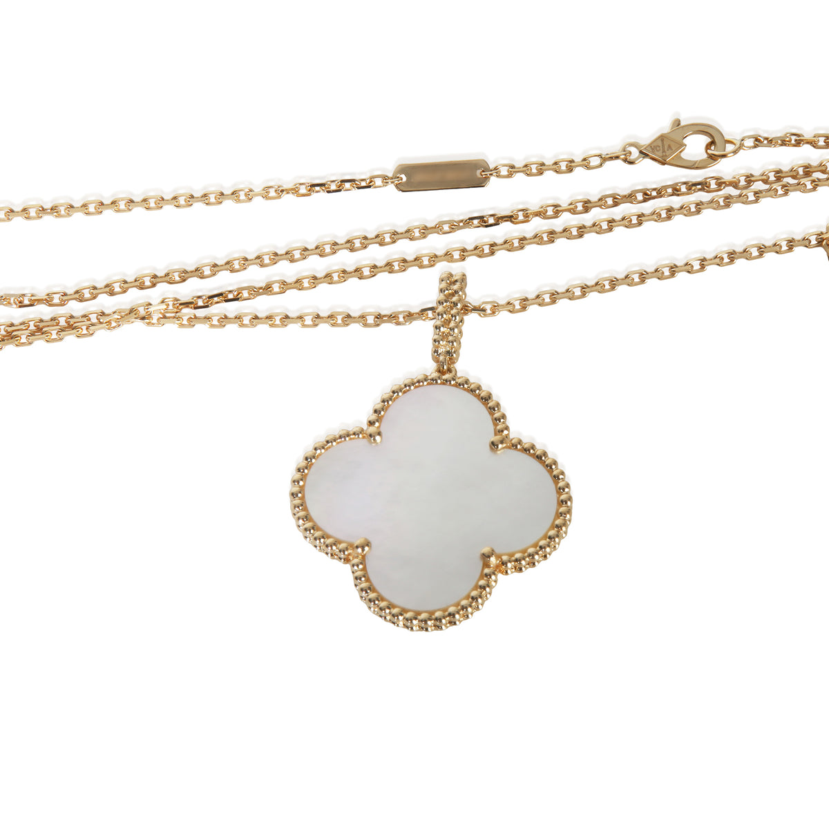 Yellow Gold Mother Of Pearl Magic Alhambra Necklace