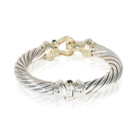 Yellow Gold & Sterling Silver  Vintage Cable Buckle Bracelet