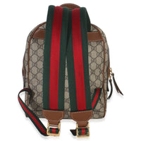 Gucci Beige GG Supreme Canvas Web Butterfly Embroidered Small Day Backpack Handbag bv